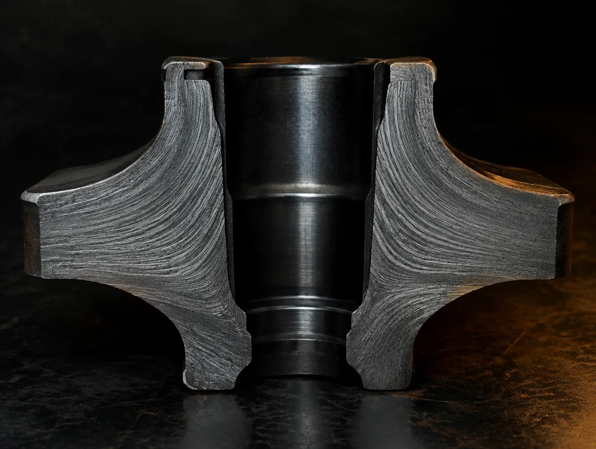 Grain flow in a forged section